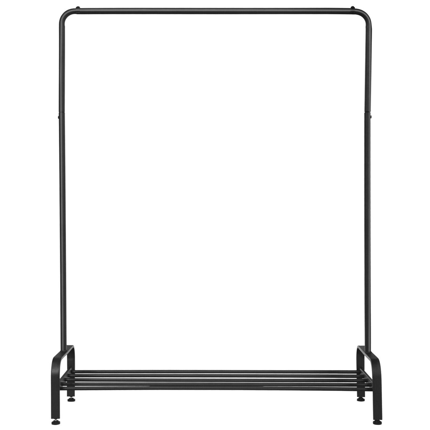 Heavy Duty Clothes Stand Rack with Top Rod and Lower Storage Shelf, Black at Gallery Canada