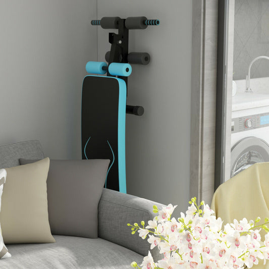 Adjustable Folding Weight Bench, Sit-Up Board, Blue Benches Racks & Bars Blue at Gallery Canada