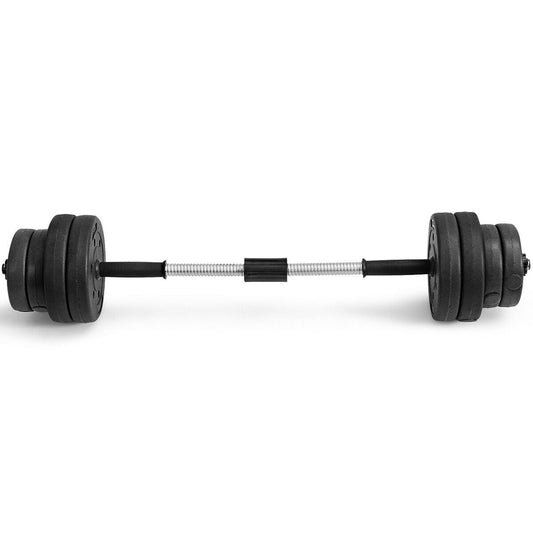 66 Lbs Fitness Dumbbell Weight Set with Adjustable Weight Plates and Handle, Black - Gallery Canada