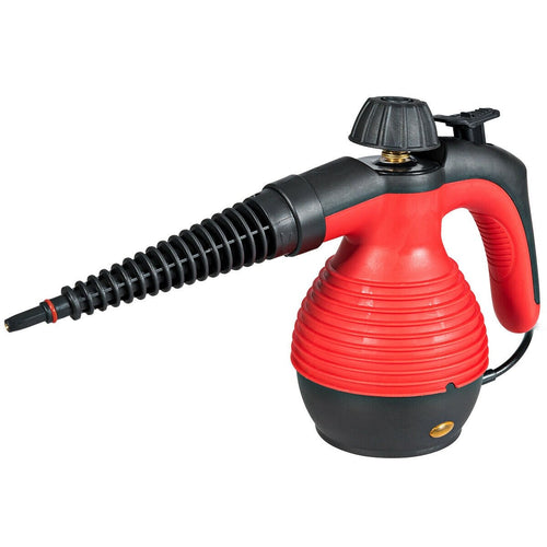 1050W Multi-Purpose Handheld Pressurized Steam Cleaner, Red