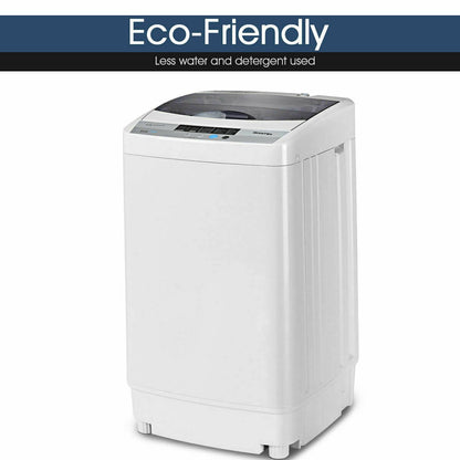 9.92 lbs Full-automatic Washing Machine with 10 Wash Programs, Gray at Gallery Canada