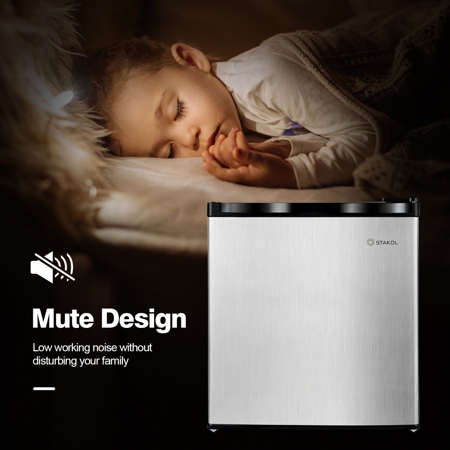 1.1 cu.ft. Compact Single Door Mini Upright Freezer, White, Black Freezers at Gallery Canada