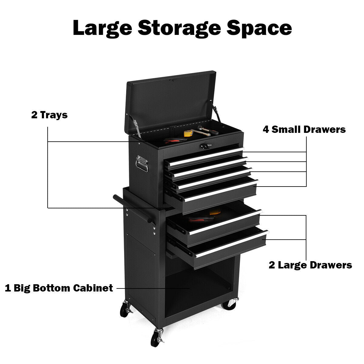 Rolling Cabinet Storage Chest, Toolbox, Black Outdoor Storage & Garages at Gallery Canada