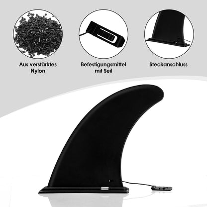 9 Inch Surf and SUP Detachable Center Single Fin for Longboard, Black at Gallery Canada