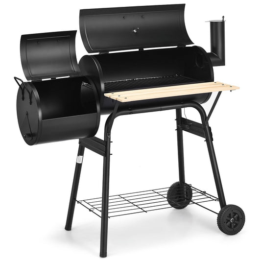 Outdoor BBQ Grill Barbecue Pit Patio Cooker, Black