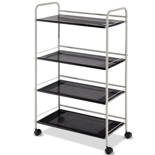 4 Tiers Rolling Storage Cart Utility Trolley-23.5 Inch at Gallery Canada