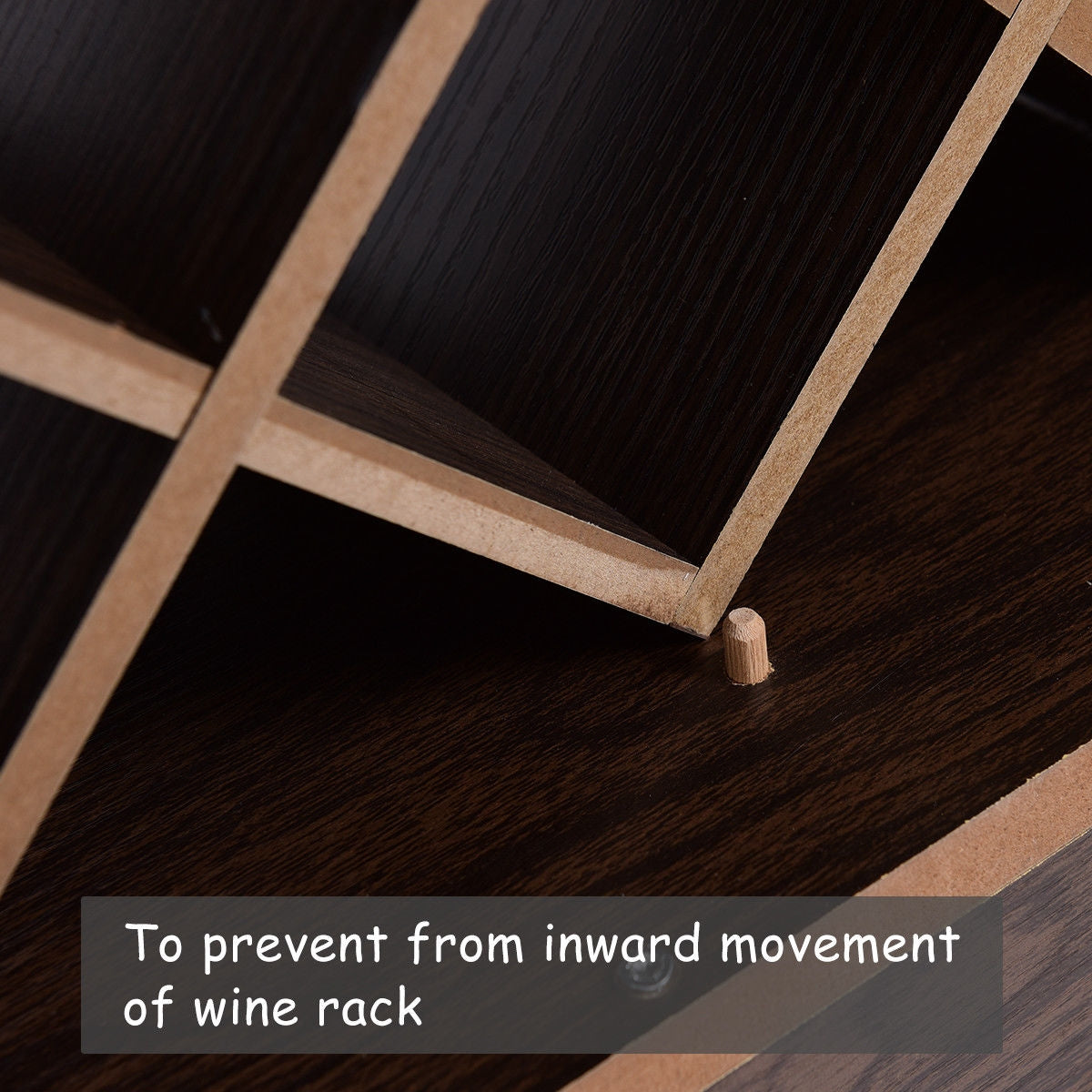 Wall Mount Wine Rack With Glass Holder, Storage Shelf, Walnut Wine Racks at Gallery Canada