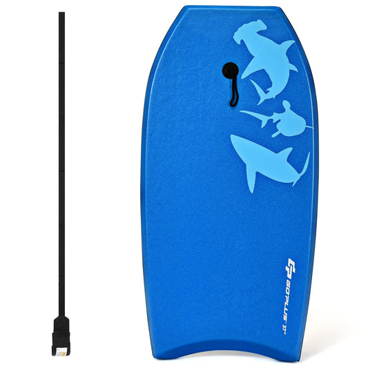 Lightweight Super Bodyboard Surfing W/Leash IXPE Deck EPS Core Boarding-L, Blue