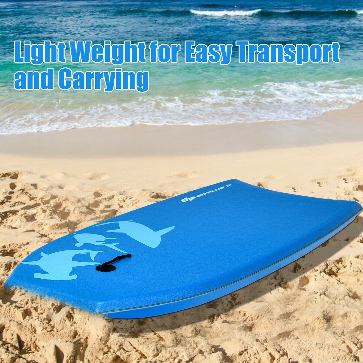 Lightweight Super Bodyboard Surfing W/Leash IXPE Deck EPS Core Boarding-L, Blue at Gallery Canada