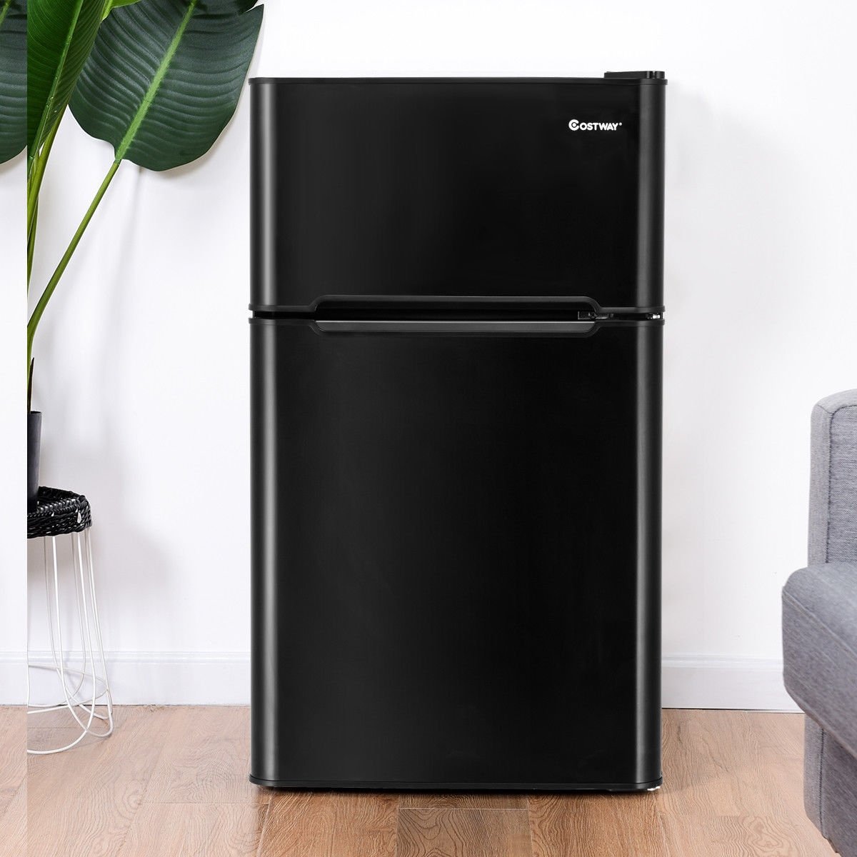 3.2 cu ft. Compact Stainless Steel Refrigerator, Black at Gallery Canada