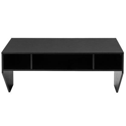 Wall Mounted Floating Sturdy Computer Table with Storage Shelf, Black at Gallery Canada