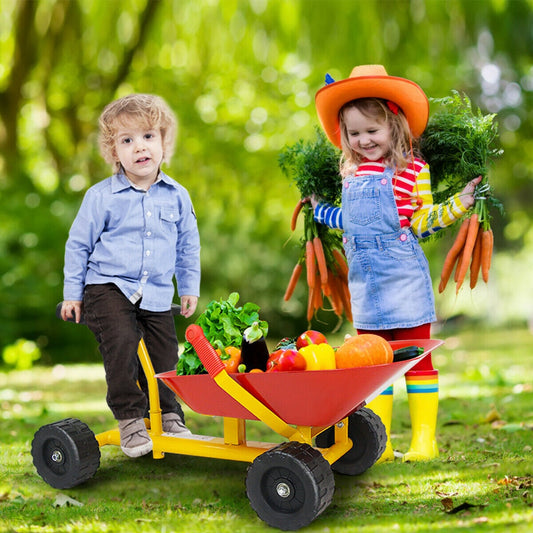 8 Inch Heavy Duty Kids Ride-On Sand Dumper, Red Sandboxes Red at Gallery Canada