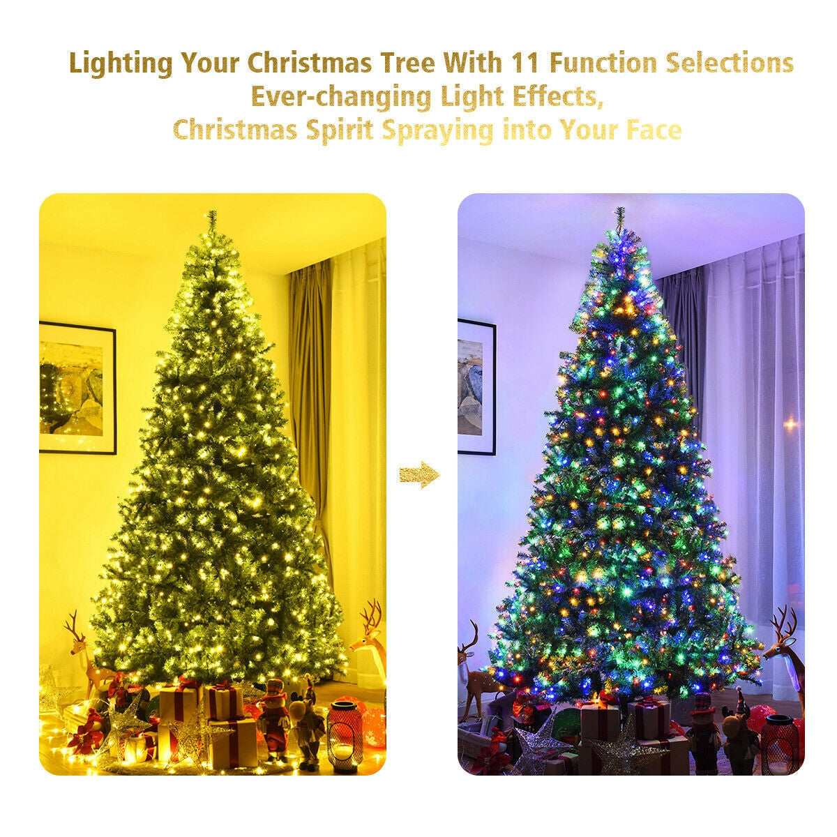 Artificial Hinged Christmas Tree, 9 ft, Green Christmas Tree at Gallery Canada