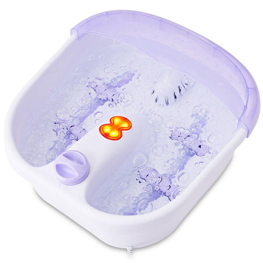4 Rollers Bubble Heating Foot Spa Massager, Purple at Gallery Canada