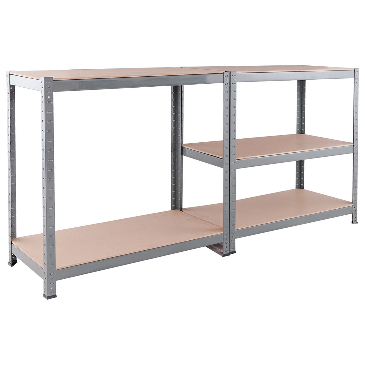 71 inch Heavy Duty Steel Adjustable 5 Level Storage Shelves, Gray Garages at Gallery Canada