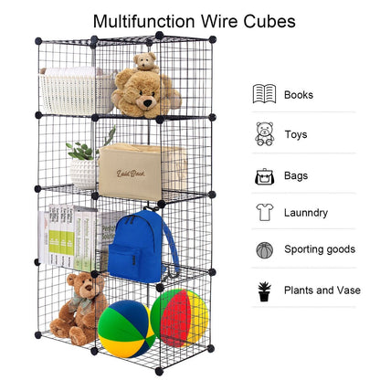 DIY 8 Cube Grid Wire Cube Shelves, Black at Gallery Canada