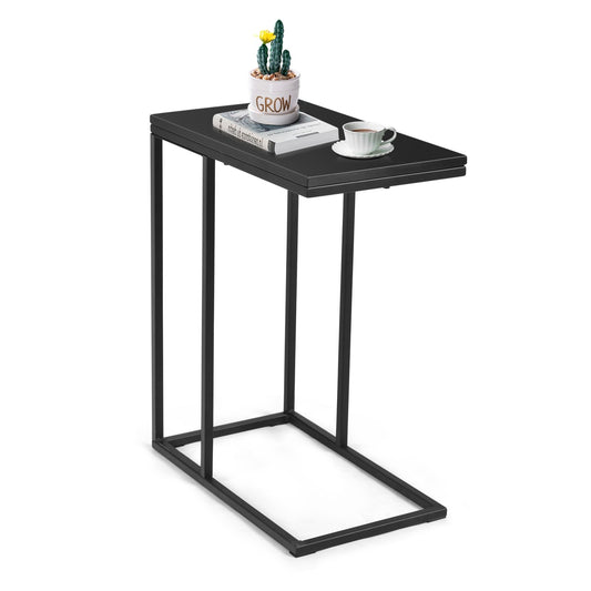 Coffee Tray Sofa Side End Table, Black at Gallery Canada