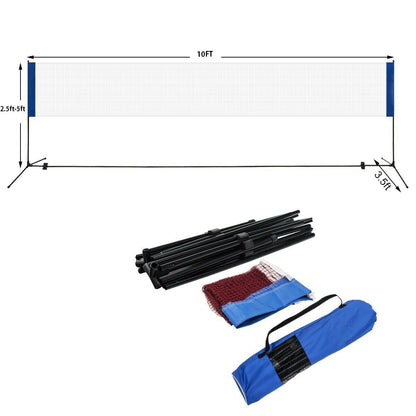 Portable 10 x 5 Inch Badminton Beach Tennis Training Net, Blue at Gallery Canada
