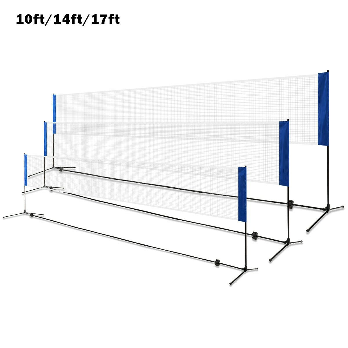 Portable 10 x 5 Inch Badminton Beach Tennis Training Net, Blue at Gallery Canada