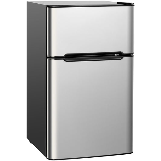 3.2 cu ft. Compact Stainless Steel Refrigerator, Gray