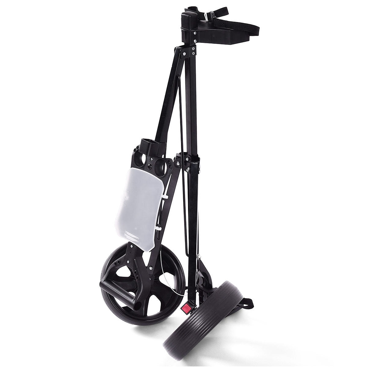 Folding 2 Wheels Push Pull Golf Cart Trolley with Scoreboard, Black Golf at Gallery Canada