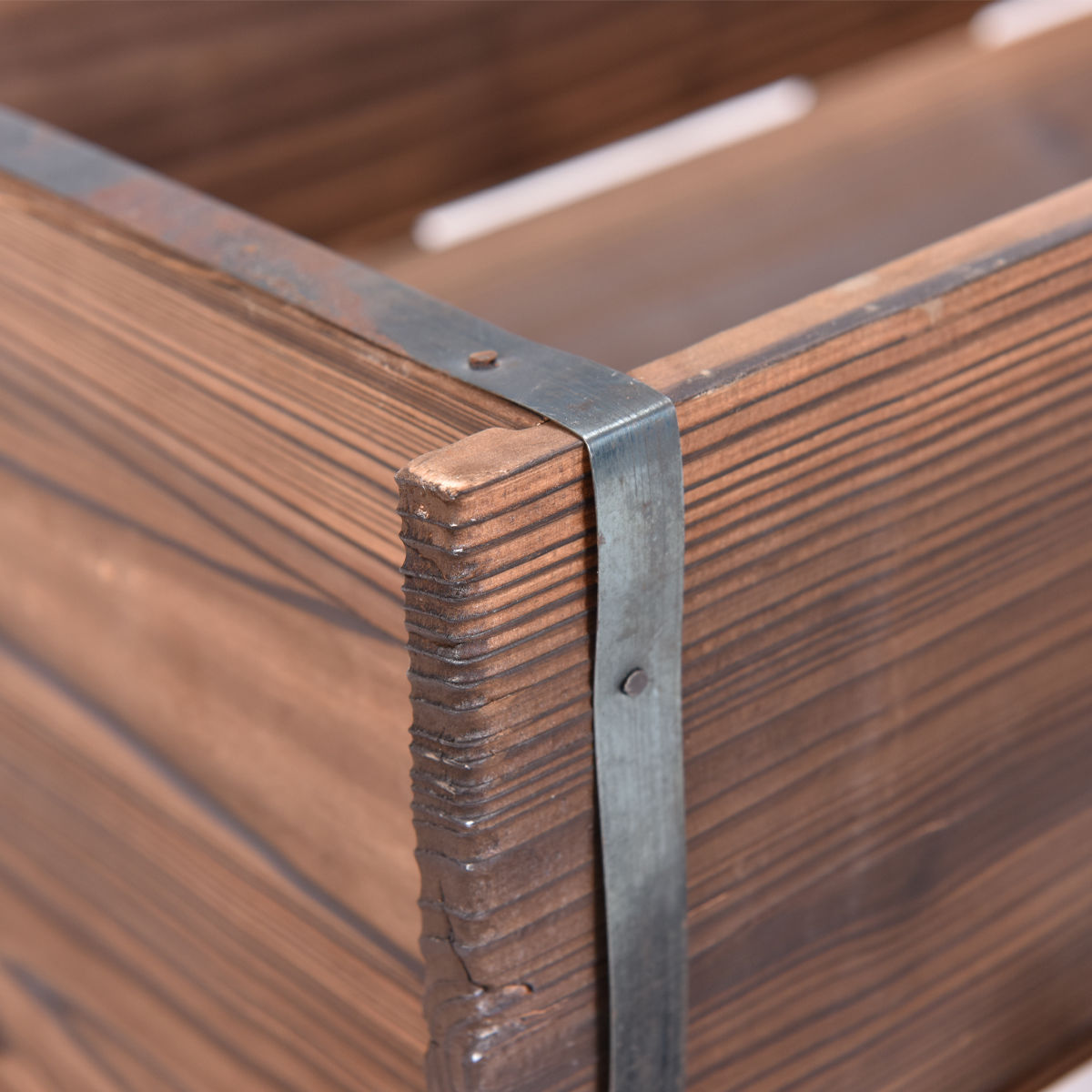 Wood Wagon Planter Pot Stand with Wheels, Natural Raised Garden Beds at Gallery Canada