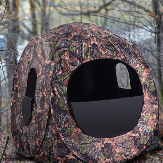Enceinte de chasse aveugle portable avec camouflage au sol