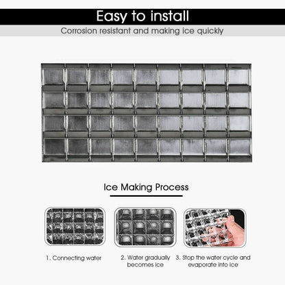 Portable Built-In Stainless Steel Commercial Ice Maker, Black