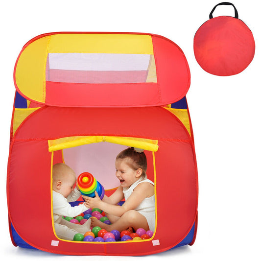 Portable Kid Play House Toy Tent with 100 Balls, Multicolor
