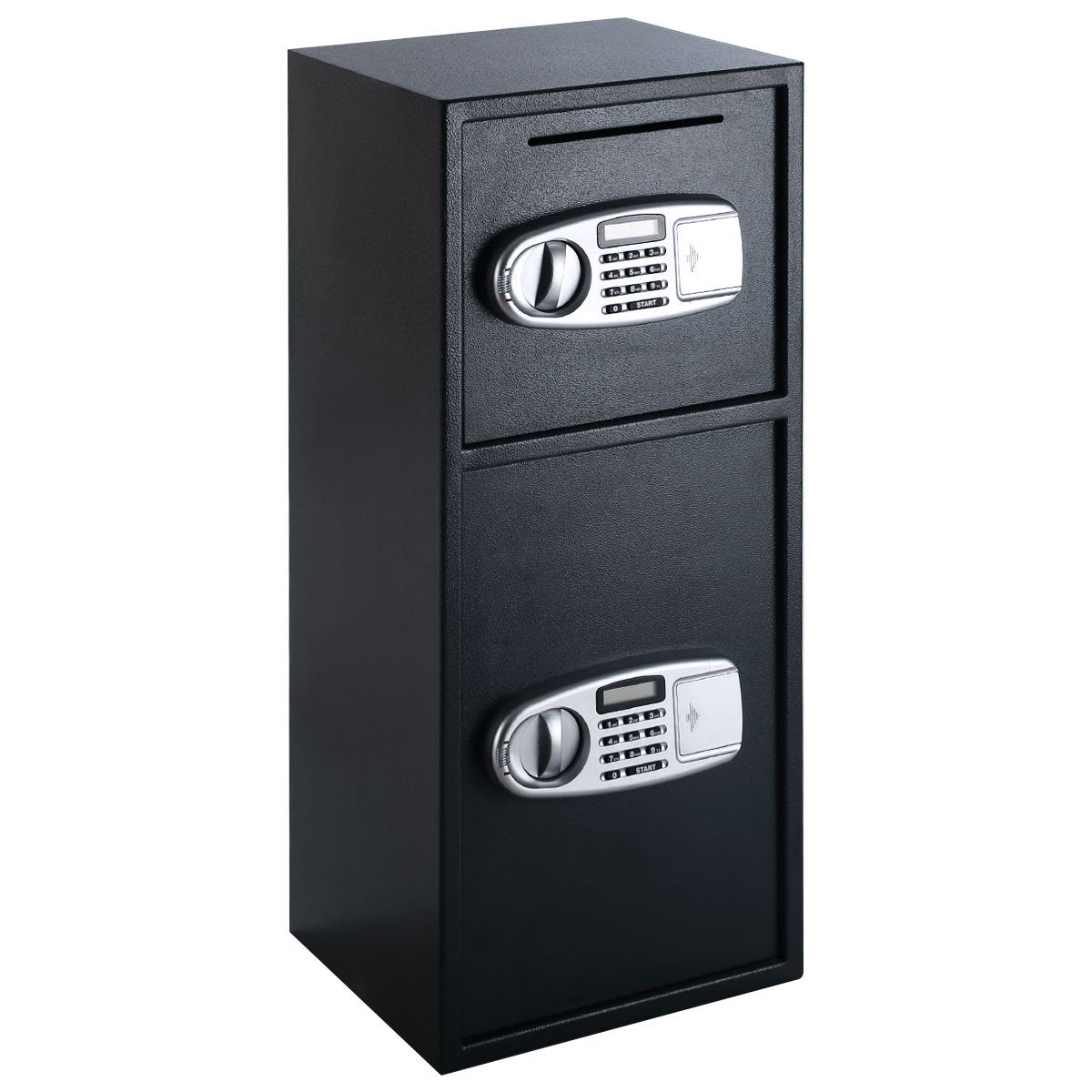 Digital Safe Box with 2 Doors, Black