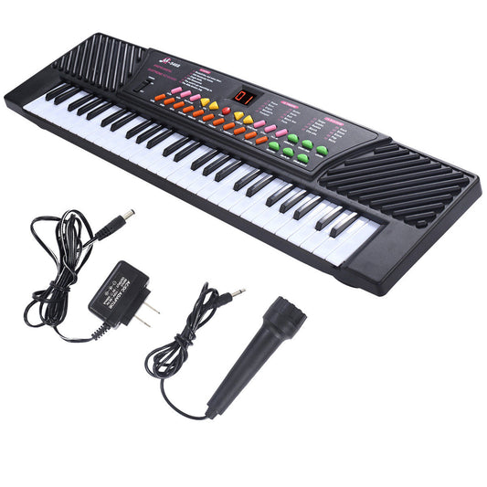 54 Keys Kids Electronic Music Piano, Black Musical Toys Black at Gallery Canada
