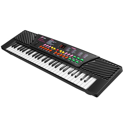 54 Keys Kids Electronic Music Piano, Black