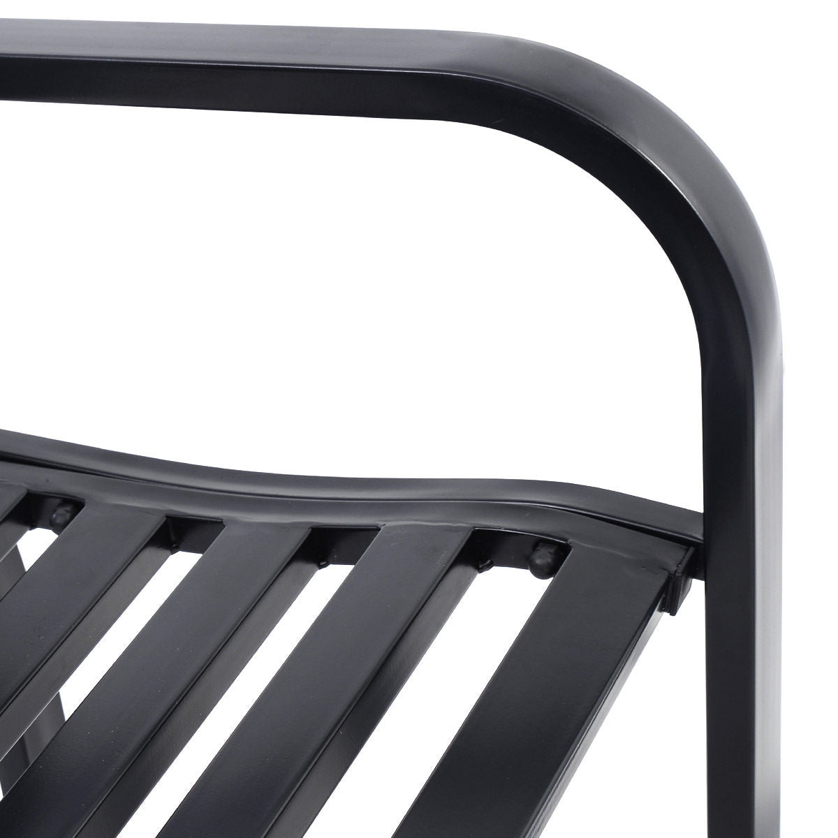 Outdoor Bench Deck, Steel Frame, Black Outdoor Benches at Gallery Canada