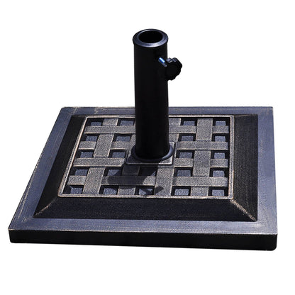 17.5 Inch Heavy Duty Square Umbrella Base Stand of 30 lbs for Outdoor, Bronze at Gallery Canada