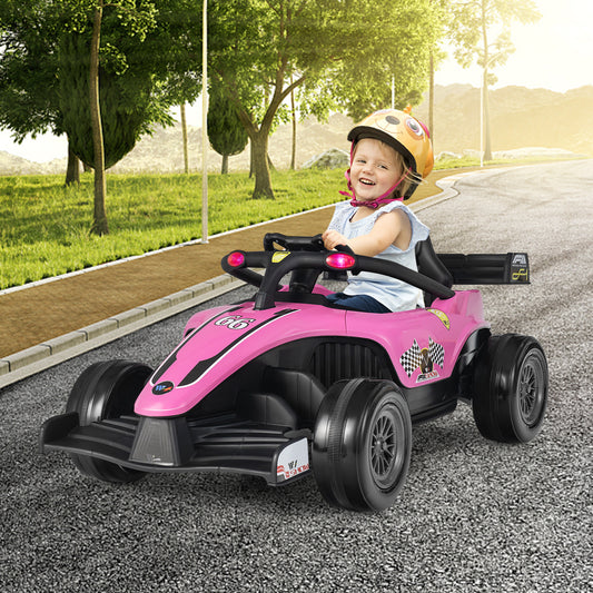 Kids Electric Formula Racing Car, 12V, Remote Control, Pink Powered Ride On Toys Pink at Gallery Canada