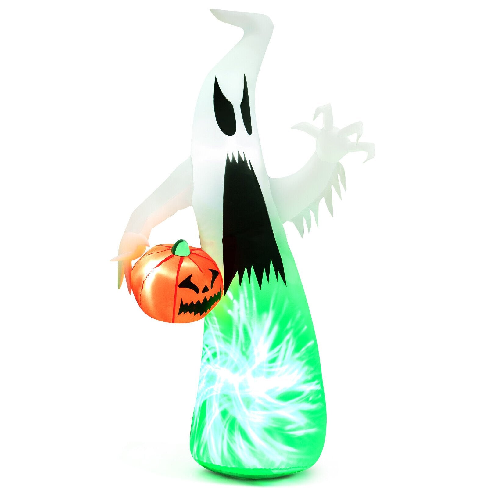 6 Feet Halloween Inflatable Ghost with Built-in LED and Blower, White at Gallery Canada