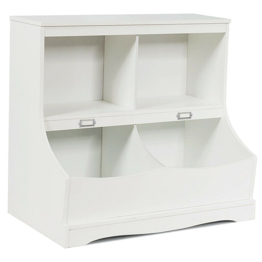 3-Tier Kids Bookcase Storage Organizer, White at Gallery Canada