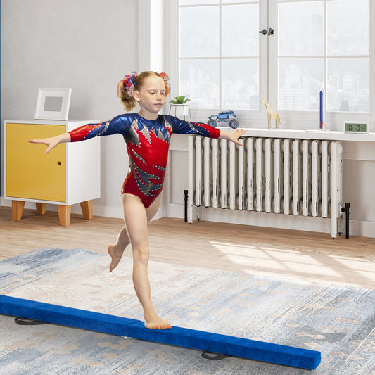 7 Feet Folding Portable Floor Balance Beam, Blue Toy Sports Blue at Gallery Canada