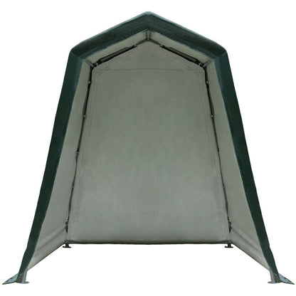 Outdoor Carport Shed with Sidewalls and Waterproof Ripstop Cover-6 x 8 ft