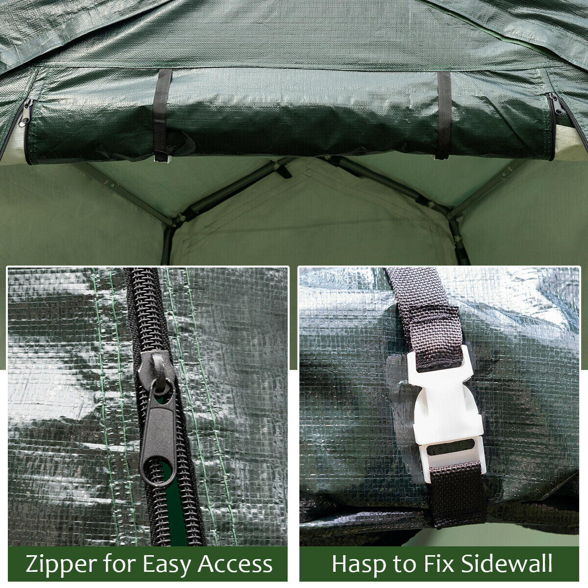 Outdoor Carport Shed, Sidewalls, Waterproof Ripstop Cover, 6 x 8 ft Carports at Gallery Canada