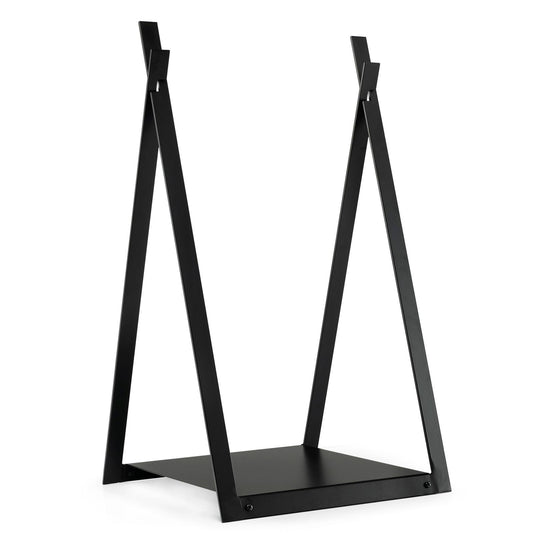 Triangle Firewood Rack with Raised Base for Fireplace Fire Pit, Black Log Storage Black at Gallery Canada