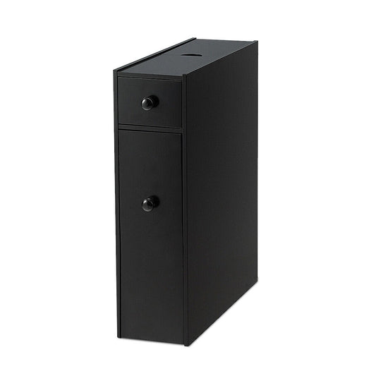 Black Bathroom Cabinet Space Saver Storage Organizer, Black