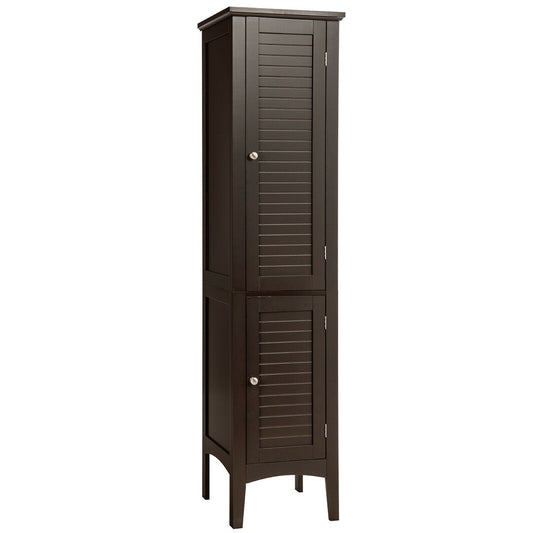Freestanding Bathroom Storage Cabinet for Kitchen and Living Room, Brown