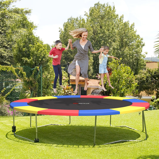12 Feet Waterproof and Tear-Resistant Universal Trampoline Safety Pad Spring Cover, Multicolor Trampoline Accessories Multicolor at Gallery Canada