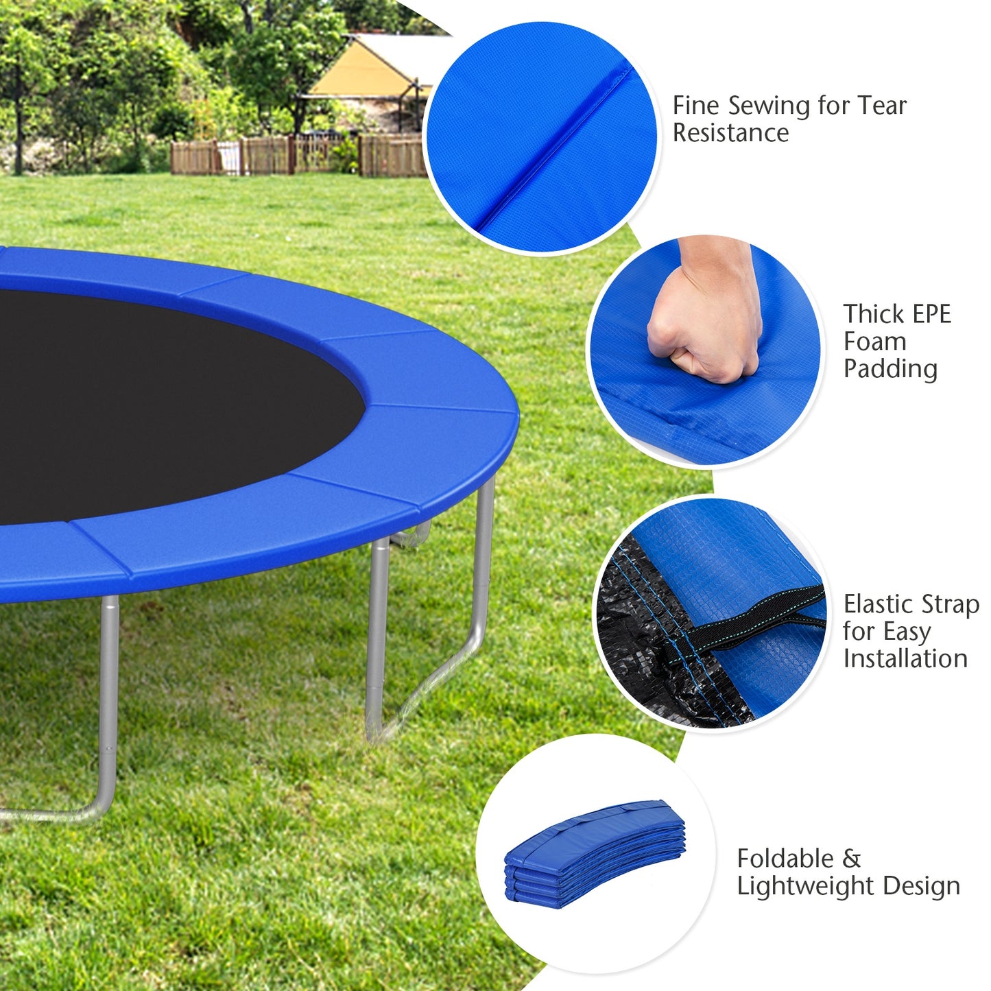 12 Feet Universal Trampoline Safety Pad, Blue Trampoline Accessories at Gallery Canada
