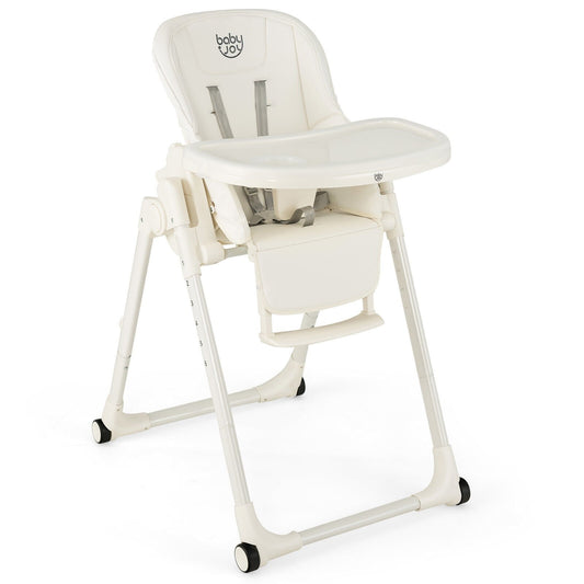 4-in-1 Baby High Chair with 6 Adjustable Heights, Beige