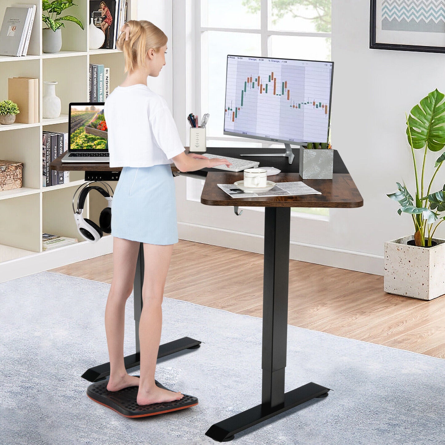 Anti Fatigue Wobble Balance Board Mat with Massage Points for Standing Desk - Gallery Canada