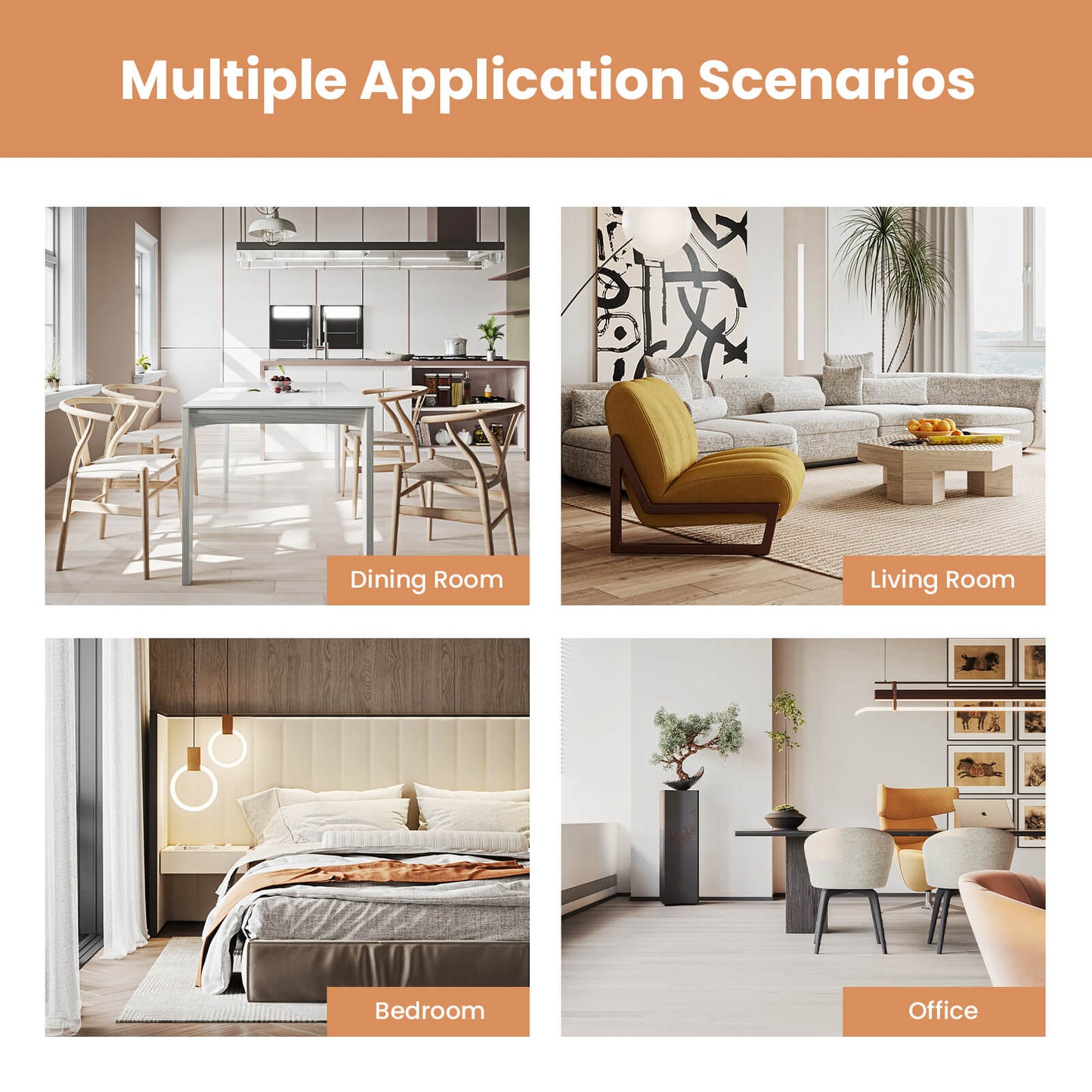 6-Panel Folding Privacy Screen, Black Room Dividers at Gallery Canada