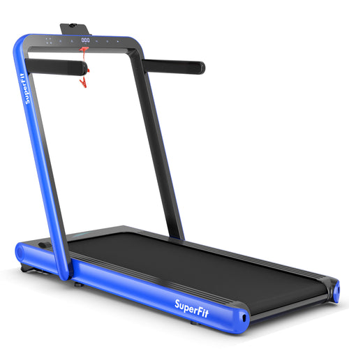 4.75HP 2 In 1 Folding Treadmill with Remote APP Control, Navy