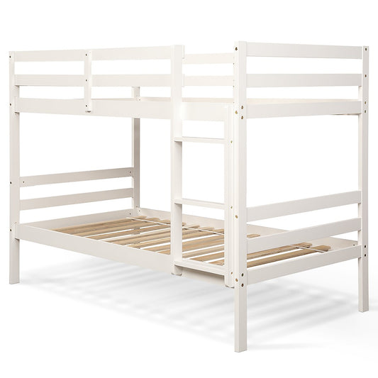 Twin Bunk Bed Children Wooden Bunk Beds Solid Hardwood, White at Gallery Canada
